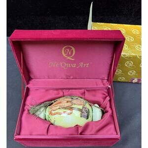 New NE'QWA ART CHRISTMAS ORNAMENT, ONE OF THOSE DAYS DIANE KNOTT, CAT BIRD, 6"